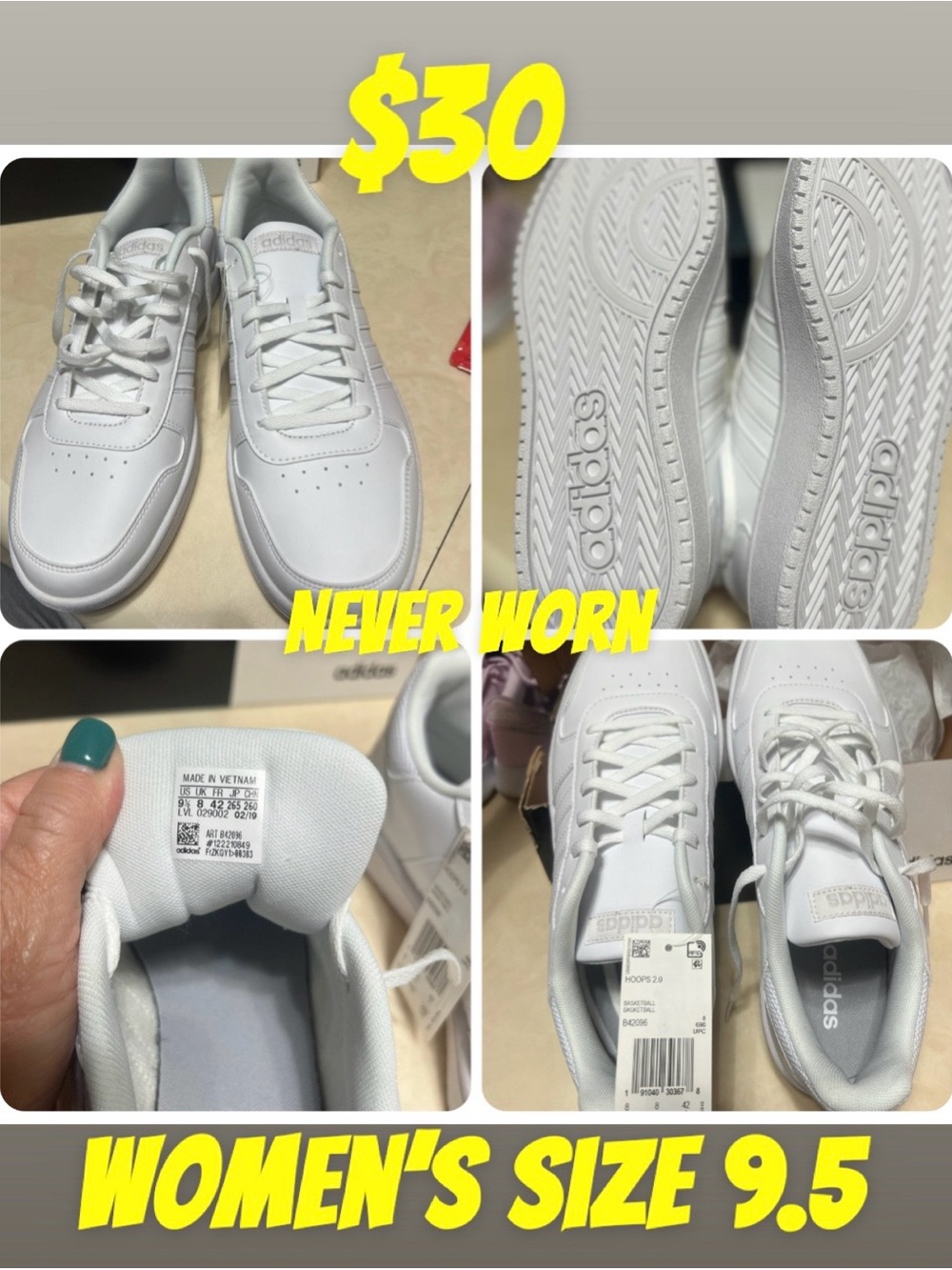 adidas Women’s White Athletic Sneakers